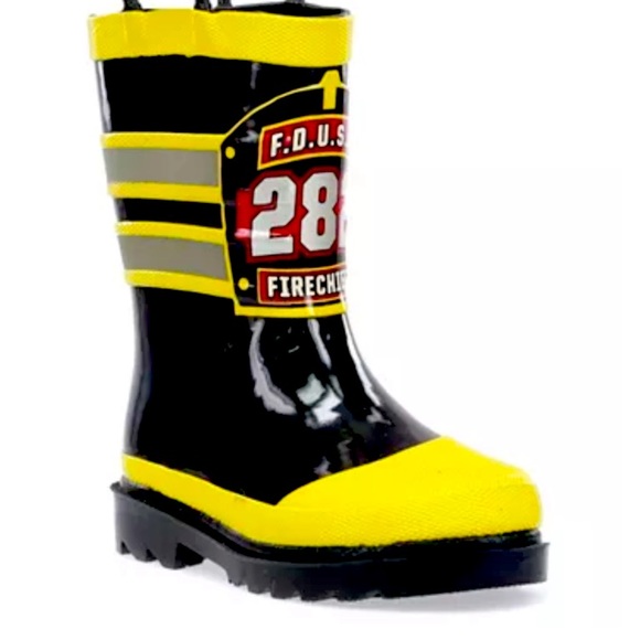 BRAND NEW!!  Fireman Rainboots!! - Picture 1 of 4